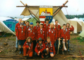 2001 - Bundeslager B.open in St.Gilgen am Wolfgangsee-die CAEX im Gatsch von St. Gilgen